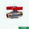 Aangepaste Mini Forged Brass Ball Valve-Dubbele Mannetje Ingepaste het MessingsKogelklep van het Vlinderhandvat