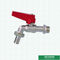 De rode van het het Gewichtsmessing van het Aluminium Rechte Handvat Aangepaste Merk Midden van de Balbibcock Kraan van het de Klepmessing