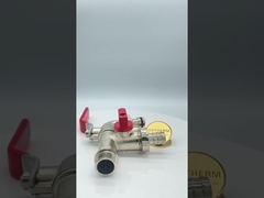 Buiten verchroomde messing Bibcock met stalen handvat