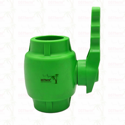 PPR Plastic Ball Valve met Waving Handle en Brass Ball Ergonomische Waving Handle 20-63mm