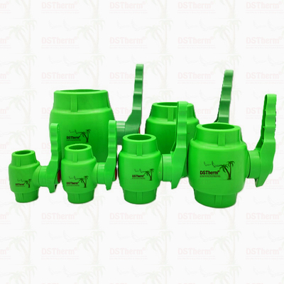 PPR Plastic Ball Valve met Waving Handle en Brass Ball Ergonomische Waving Handle 20-63mm