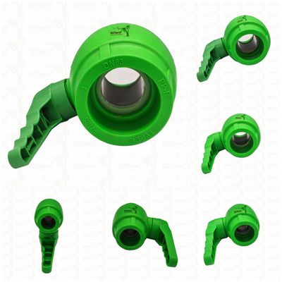 PPR Plastic Ball Valve met Waving Handle en Brass Ball Ergonomische Waving Handle 20-63mm