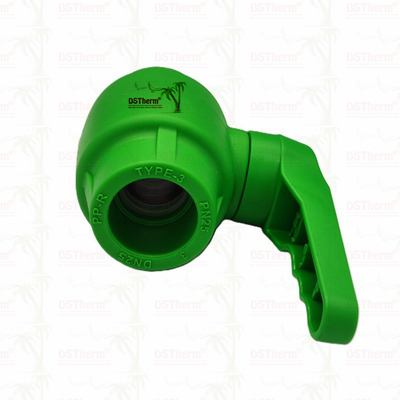 PPR Plastic Ball Valve met Waving Handle en Brass Ball Ergonomische Waving Handle 20-63mm