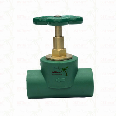 Gepersonaliseerde zwaarder type stopklep cartridge met groene handgreep Messing cartridge Messing spindel klep bovendeel