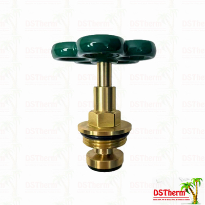 Gepersonaliseerde zwaarder type stopklep cartridge met groene handgreep Messing cartridge Messing spindel klep bovendeel