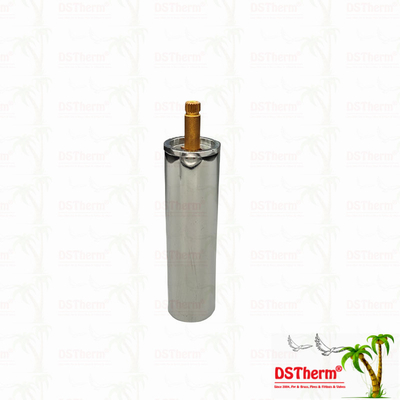 Chroomgeplatte klepcartridge met verlengslee 1/2" - 1" maat