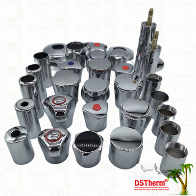 Chroomgeplatte klepcartridge met verlengslee 1/2" - 1" maat