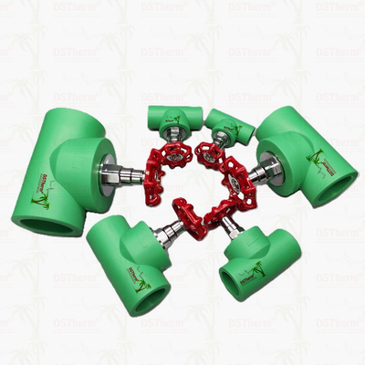 PPR Heavy Duty Stop Valve Globe Valve Stroom aanpassen Cryogene behandeling Slaag test 20-110mm