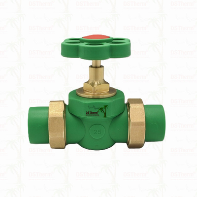 PPR Double Union Ball Valve Exposed Installation Corrosion-Resistant Op maat gemaakte grootte