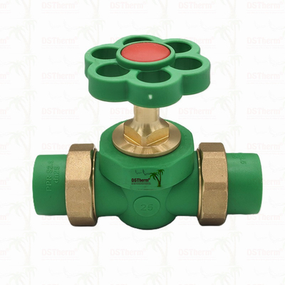 PPR Double Union Ball Valve Exposed Installation Corrosion-Resistant Op maat gemaakte grootte