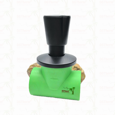 Handmatige verlengstuk van de klepstam Messingcartridge Messingspindel Zwart beklede klep bovendeel