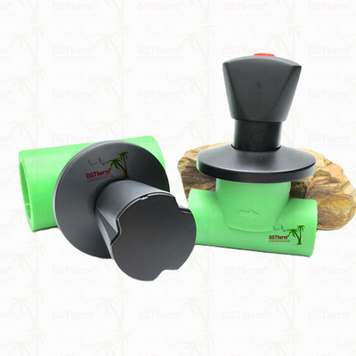 Handmatige verlengstuk van de klepstam Messingcartridge Messingspindel Zwart beklede klep bovendeel