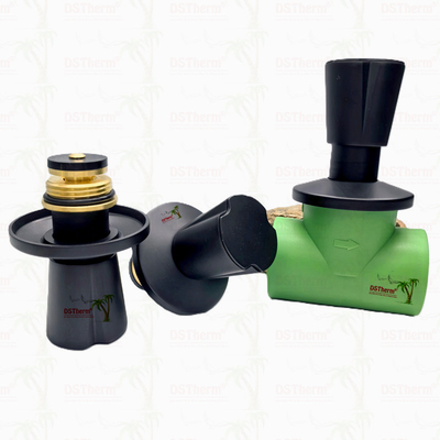 Ppr Zwart bekleed stopklep Messing klep kern Elektroforetische zwarte coating Op maat gemaakte maat