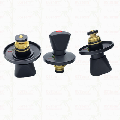Triangle Handle Stop Valve Top Part Messing Cartridge Zwart bekleed Valve Verborgen Valve Cartridge Global Valve Cartridge
