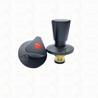 Triangle Handle Stop Valve Top Part Messing Cartridge Zwart bekleed Valve Verborgen Valve Cartridge Global Valve Cartridge