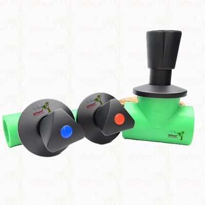 Ppr zwart beklede stopklep met driehoekig handvat zwart vloeistof precieze klep elektroforetische zwarte coating