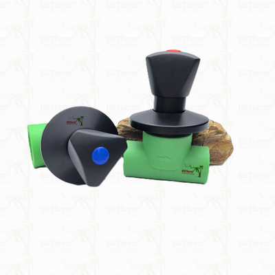 Ppr zwart beklede stopklep met driehoekig handvat zwart vloeistof precieze klep elektroforetische zwarte coating