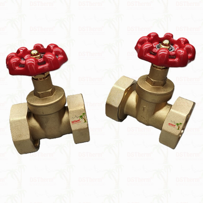 Messing Union Gate Valve met rode gietijzeren handvat High-Flow 1/2 "-4" maat
