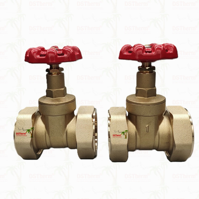 Messing Union Gate Valve met rode gietijzeren handvat High-Flow 1/2 "-4" maat