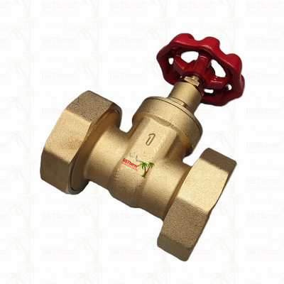 Messing Union Gate Valve met rode gietijzeren handvat High-Flow 1/2 "-4" maat