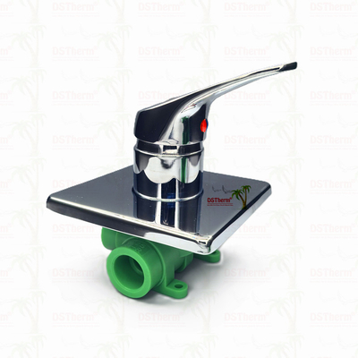 Drieweg Ppr Chroomgeplatte Mixer Douche Valve Met Vierkant Panel 20-25mm