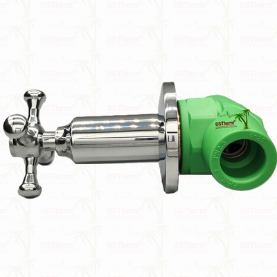 PPR-chroomgeplatte luxe kogelklep met kruishandgreep koper kern messing cartridge