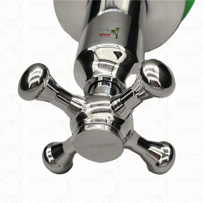 PPR-chroomgeplatte luxe kogelklep met kruishandgreep koper kern messing cartridge