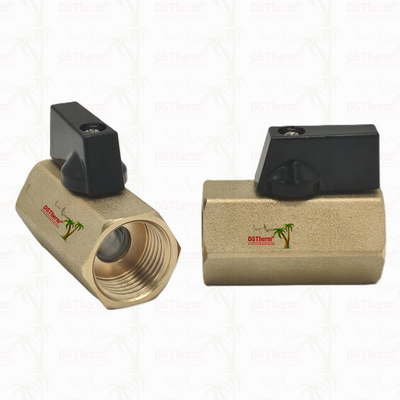Messing vrouwelijke en mannelijke mini-balklep voor loodgietersysteem 1/2'' corrosiebestendigheid