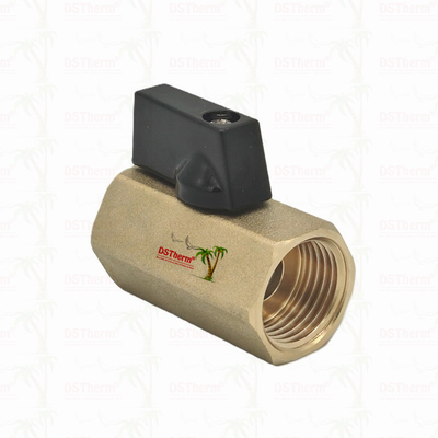 Messing vrouwelijke en mannelijke mini-balklep voor loodgietersysteem 1/2'' corrosiebestendigheid