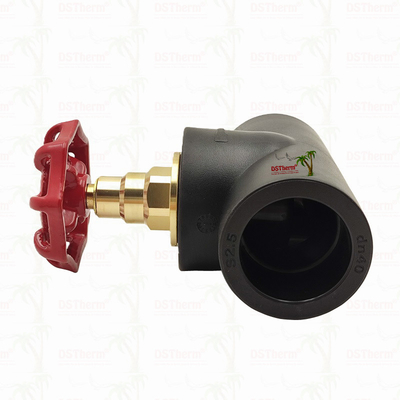 Zwarte PPR-stopklep met chroomgeplatte / messingkleurpatroon ISO 15784 gecertificeerde globale klep 20-110 mm