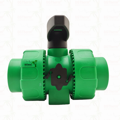 Lock Ball PPR Double Union Ball Valve Met Plastic Ball S2.5 20-63MM Customized LOGO