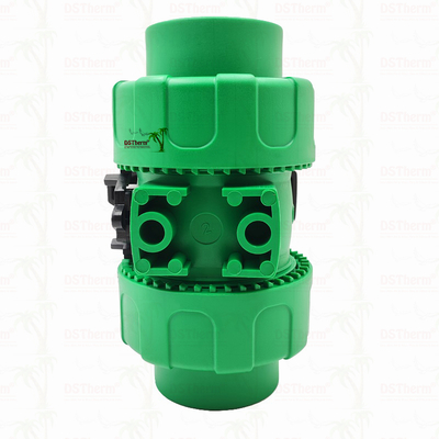 Lock Ball PPR Double Union Ball Valve Met Plastic Ball S2.5 20-63MM Customized LOGO