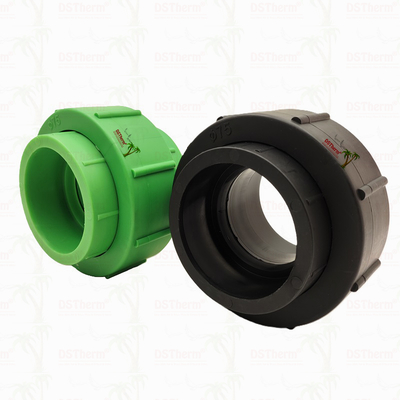 Ppr Zwart Plastic Union For Piping System Aanpasbaar Duurzaamheid Chemische weerstand