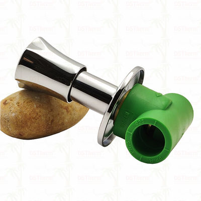 PN25 PPR Stopkraan 20-40mm Verchroomd met Antislip Handvat