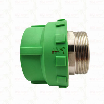 PPR Manchetkoppeling met mannelijke schroefdraad Kunststof PPR Buisfittingen 75*2 1/2" Aangepaste maat