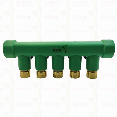 PPR blauwe manifold met balk 5 manieren manifold aangepast kleur en logo 25mm