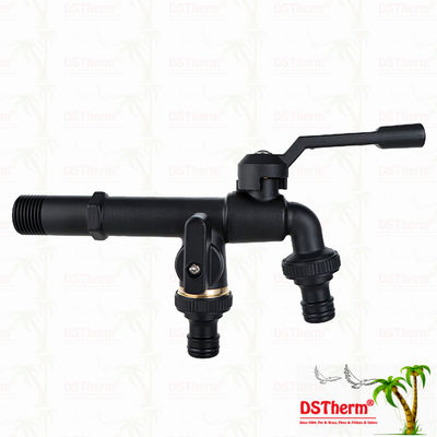 Lange spuit zware koper dubbele uitlaat kraan uitbreiding kraan koper bibcock 1/2"*3/4"*3/4"