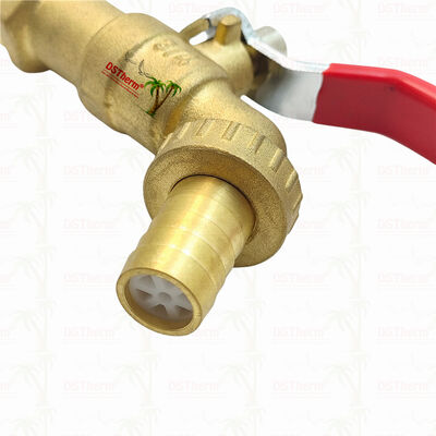 Goud bekleed Heavy Duty Classic Red Iron Handle Bibcocks Water spoot kraan Spigot waterkraan 3/4"
