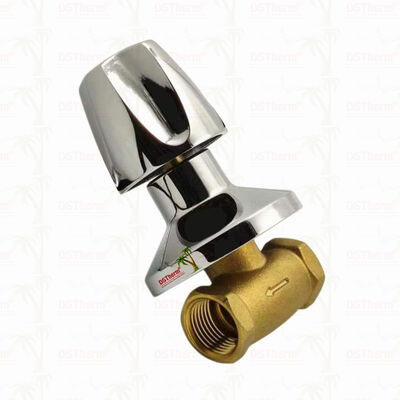 Chroomgeplatte Messing Stop Valve Global Valve Zuid-Amerikaanse stijl A 1/2 "-1"