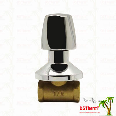 Chroomgeplatte Messing Stop Valve Global Valve Zuid-Amerikaanse stijl A 1/2 "-1"