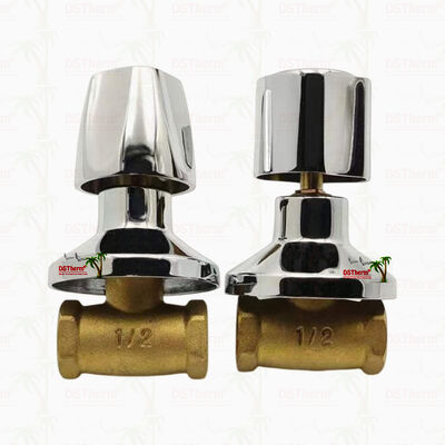 Chroomgeplatte Messing Stop Valve Global Valve Zuid-Amerikaanse stijl A 1/2 "-1"