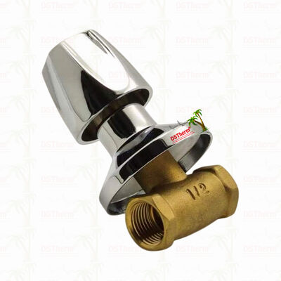 Chroomgeplatte Messing Stop Valve Global Valve Zuid-Amerikaanse stijl A 1/2 "-1"