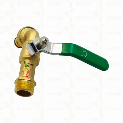 Goud bekleed Heavy Duty Classic Groen ijzeren handvat Bibcocks Water spoot kraan Water kraan Spigot 1/2 "