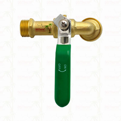Goud bekleed Heavy Duty Classic Groen ijzeren handvat Bibcocks Water spoot kraan Water kraan Spigot 1/2 "