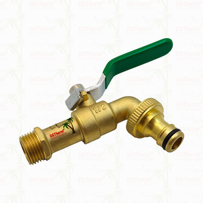 Goud bekleed Heavy Duty Classic Groen ijzeren handvat Bibcocks Water spoot kraan Water kraan Spigot 1/2 "
