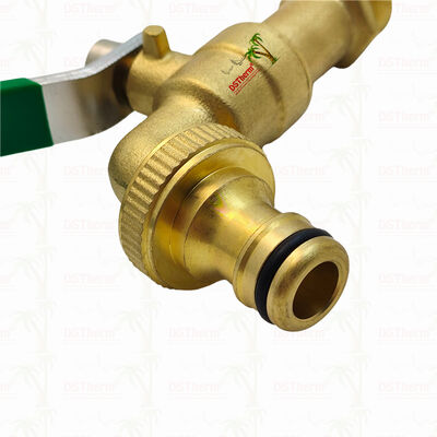 Goud bekleed Heavy Duty Classic Groen ijzeren handvat Bibcocks Water spoot kraan Water kraan Spigot 1/2 "