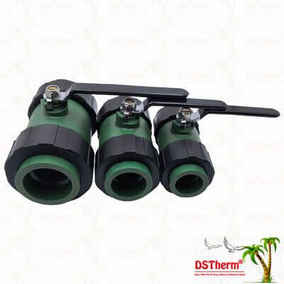 PPR Kogelkraan met Dubbele Union met Messing Kogel IJzeren Handvat 20-63MM Aangepast LOGO