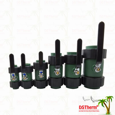 PPR Kogelkraan met Dubbele Union met Messing Kogel IJzeren Handvat 20-63MM Aangepast LOGO