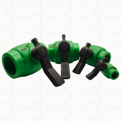 PPR-balk met volle boring en snelle doorstroming met koperen cartridge voor PPR-buis 20-63 mm aanpasbaar