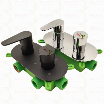 PPR 5 Ways zwart bekleed mixer douche klep voor temperatuur en stroomregeling